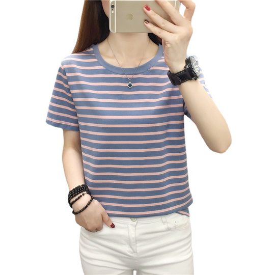 A generation of summer cotton short sleeve T-shirt women 2023 new mother size loose slim top women