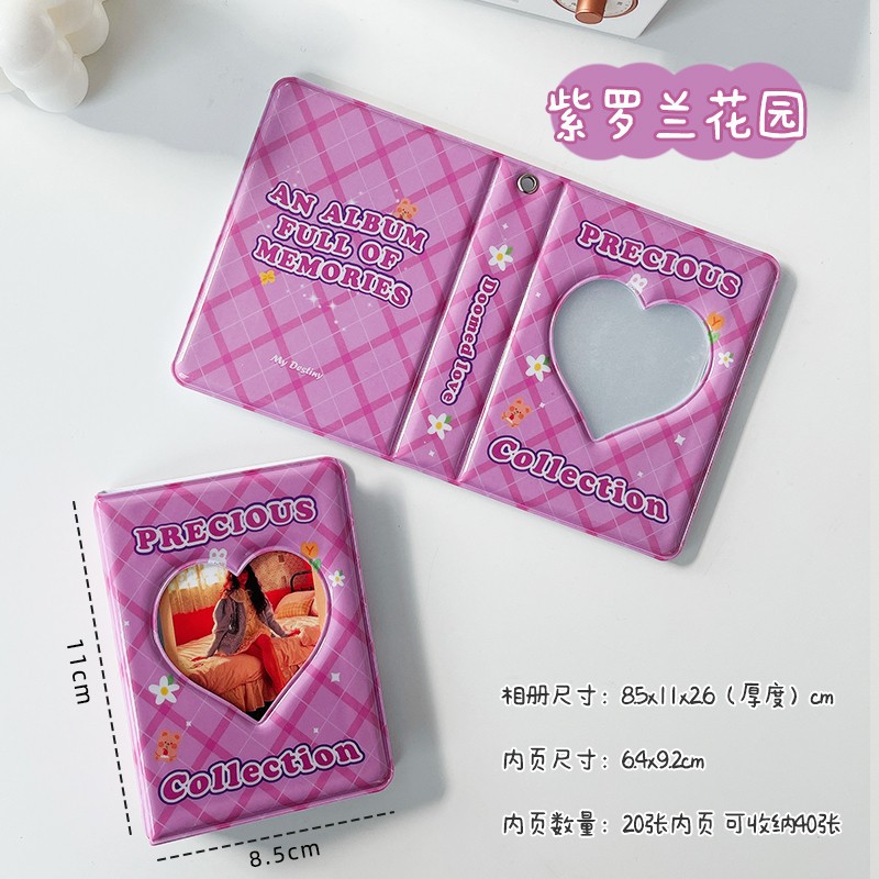 Corea del Sur ins estilo lindo oso cereza conejo 3 pulgadas Polaroid álbum estrella aidou álbum pequeño tarjeta de almacenamiento libro