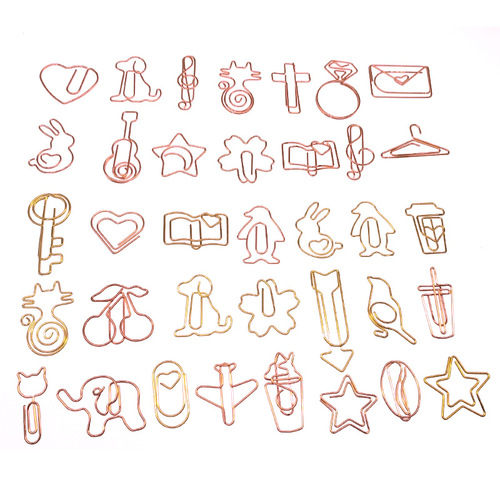 Rose gold paper clip animal paper clip multifunctional paper clip creative paper clip special shaped paper clip wholesale