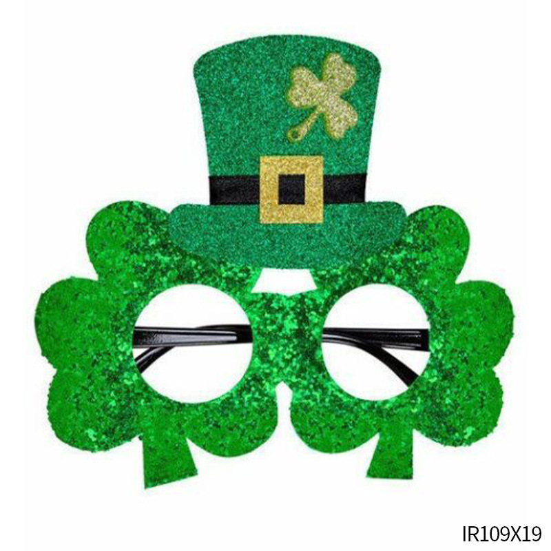 Festival irlandés Día de San Patricio fiesta sombrero verde Festival irlandés calcetines gafas decoraciones traje