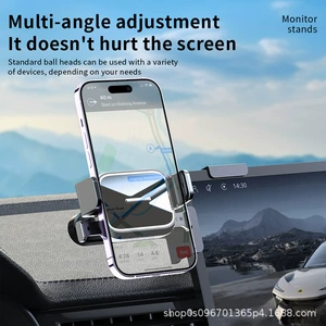 New Cross-Border Car Phone Holder with Floating Screen Navigation Base Display Screen Central Control Screen Phone Holder Navigation Device
