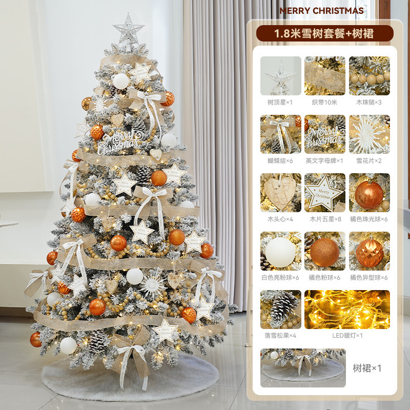 Decoraciones de árboles de Navidad Encriptación luminosa Estilo ins Decoración de Navidad para el hogar Paquete Tamaño Diy Decoración Vestir