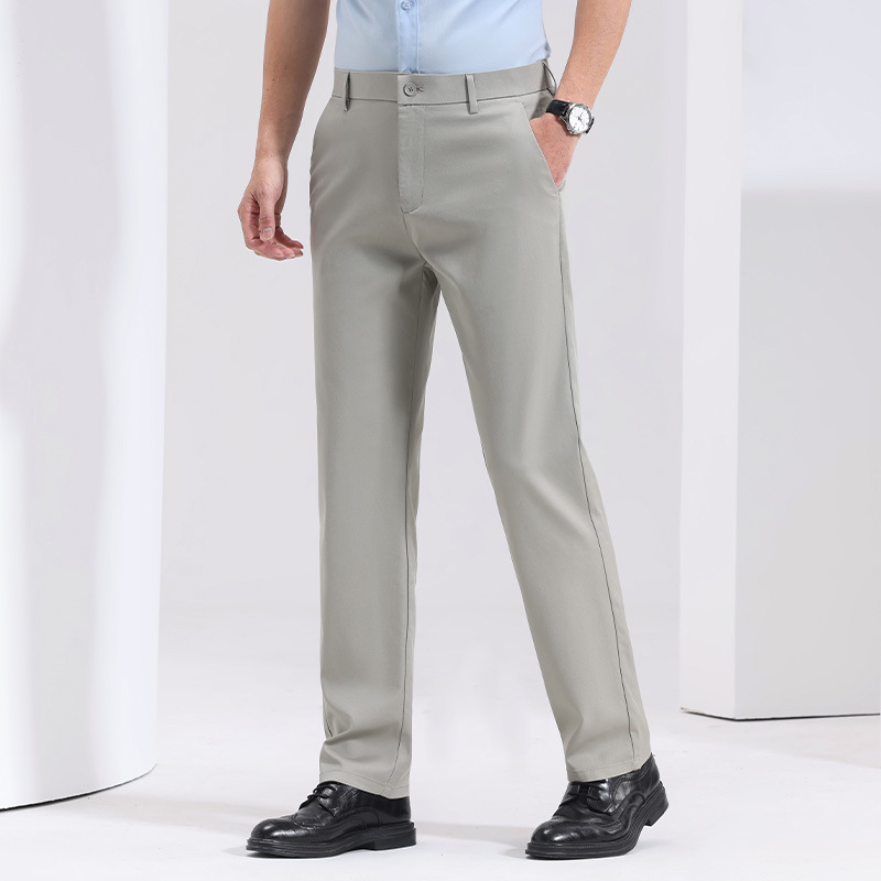 2026 Summer Tencel Cotton Lyocell Casual Pants Thin Straight-Leg Long Pants for Work and Commuting Young and Middle-Aged Men's Pants 2026 Summer Tencel Cotton Lyocell Casual Pants Thin Straight-Leg Long Pants for Work and Commuting Young and Middle-Aged Men's Pants