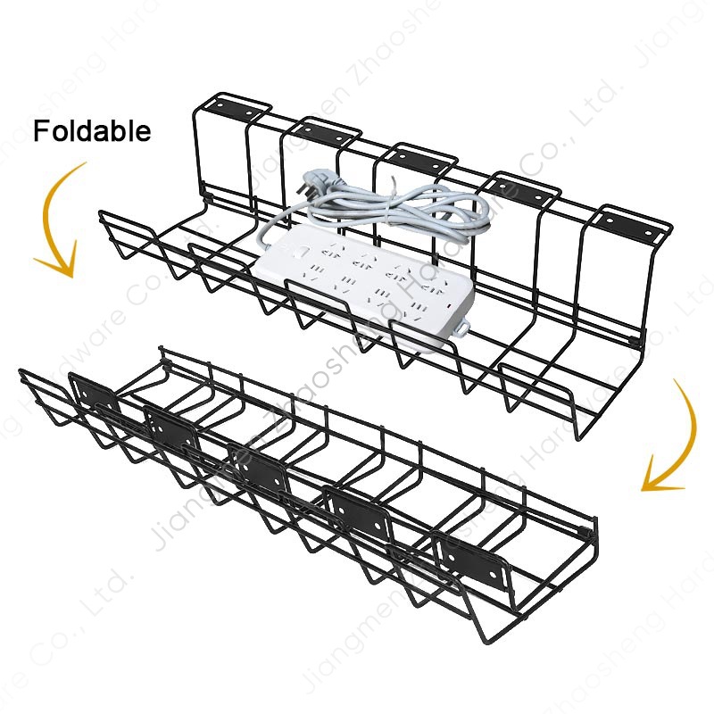 Under-Table Row Rack Wrought Iron Non-Trace Nail Home Office Computer Desk Wire Socket Filing Rack Wire Storage Slot