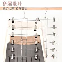 跨境多层裤架JK裙夹家用无痕防滑金属多功能裤子收纳神器衣架