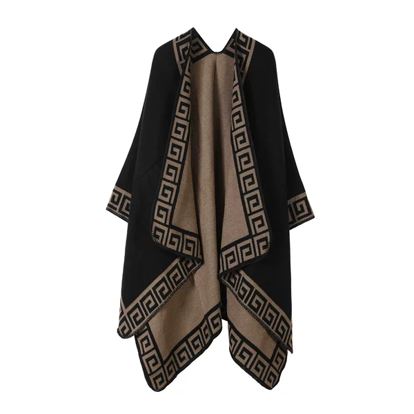 Spot Cross-Border Autumn and Winter Imitation Cashmere Shawl Versatile Solid Color Travel Warm Cloak European and American Big-Name Scarf for Women