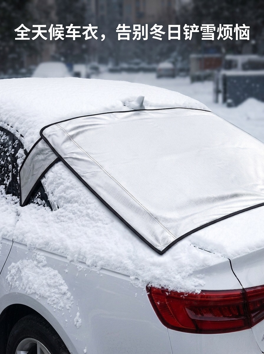Car rear snow and windscreen cover, sunshade rear window car cover, UV protection, 600D Oxford fabric snow cover