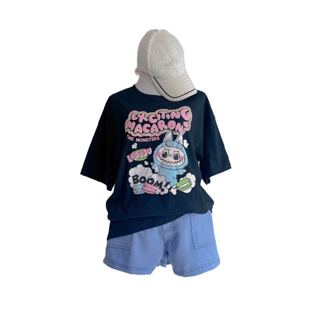 Детская oversized летняя футболка с коротким рукавом, размеры от 90 до 160 см, в разных цветах