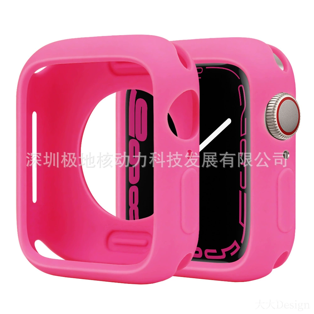 Защитный чехол для Apple Watch, совместимый с Apple Watch, цвета конфет, Applewatchs9ultras87-го поколения, мягкий силиконовый чехол