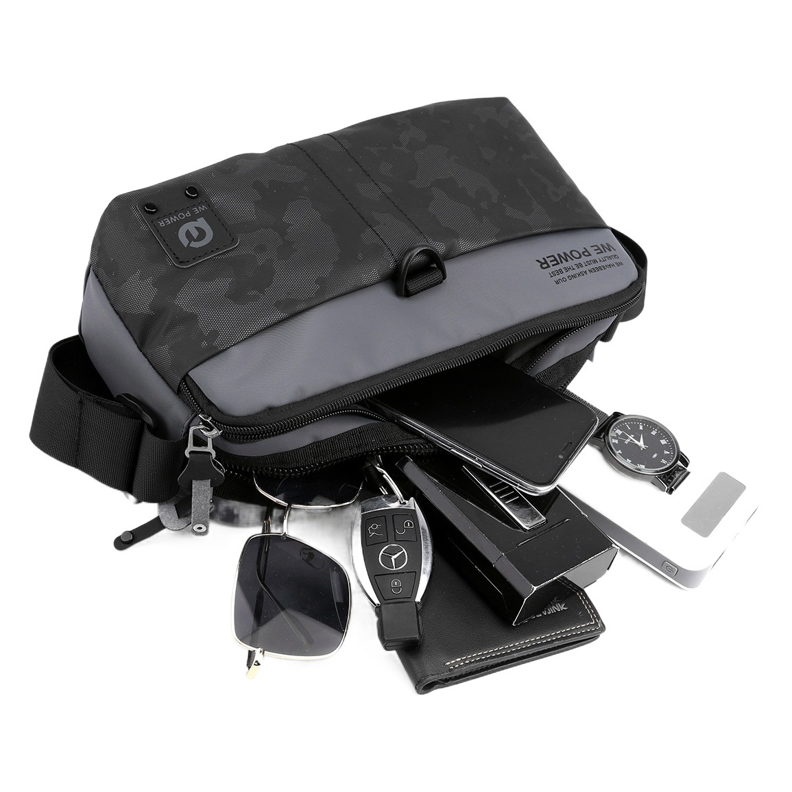 WEPOWER Nuevo paño de Oxford de los hombres bolsa de hombro ocasional bolsa de mensajero ocio deportes mochila al aire libre pequeña bolsa transfronteriza