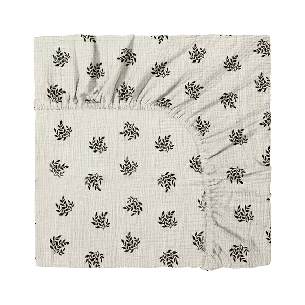 Black flower leaf