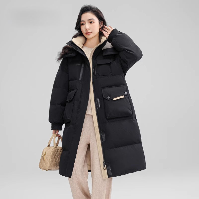 Ropa de invierno 2025, nueva moda de mujer, moda coreana, abrigo cálido casual de color grueso image 2