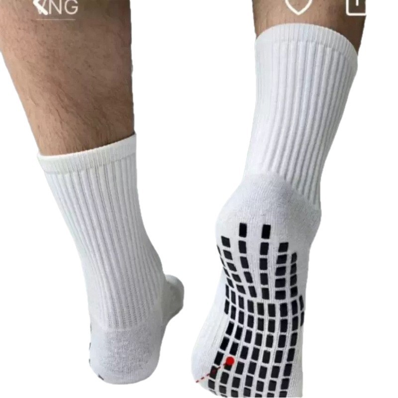 Calcetines de fútbol antideslizantes de color sólido de Amazon transfronterizos, calcetines de baloncesto deportivos resistentes al desgaste y amortiguadores de pegamento para hombres transpirables image 6