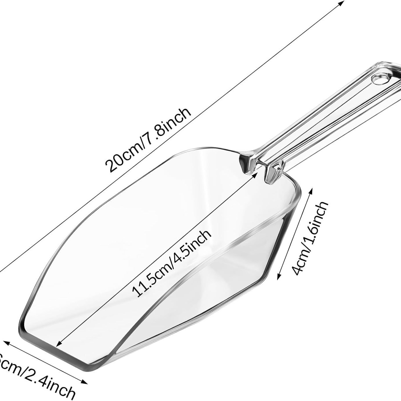 Clips de servicio de plástico mini alicates de cocina prácticos cucharas de cocina de plástico transparentes cucharas de hielo mini transparentes cucharas de buffet