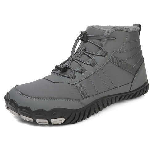 Hot-selling wide-headed snow boots for men and women in winter high-top barefoot shoes waterproof and cold-proof outdoor casual sports shoes