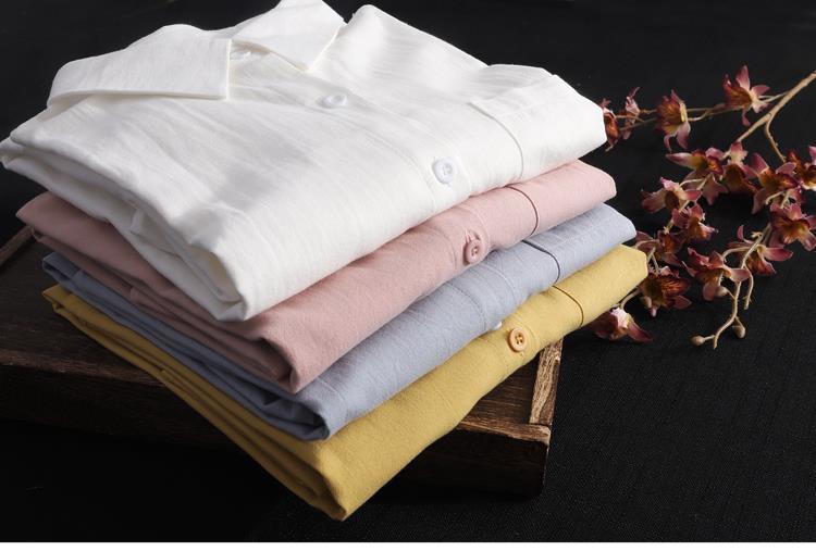 Women's Long Cotton Linen Shirt Loose Slim Fit Casual Elegant Fashion Outerwear Jacket Top For Spring Autumn_ecoleips.com