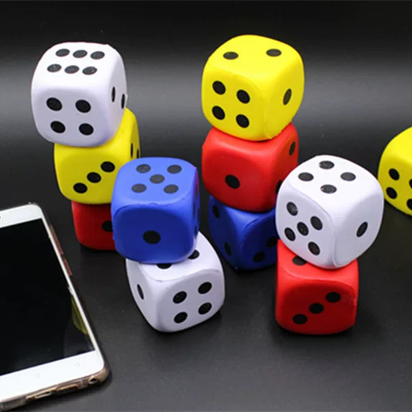 4cm Enlightenment cognitive dice PU sponge points student dice props children's game toys soft bullet sieve