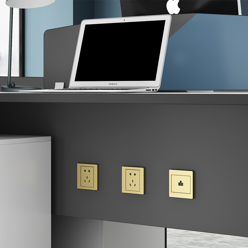 Mesa y silla de oficina de personal moderno simple combinación de tres personas 4 personas pantalla de trabajo fábrica de muebles de oficina