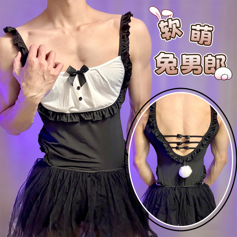 Loubei 2026 New Sexy, Cute and Playful Male Rabbit Uniform Temptation Sexy Intimates Large Size No-Take-Off Jumpsuit