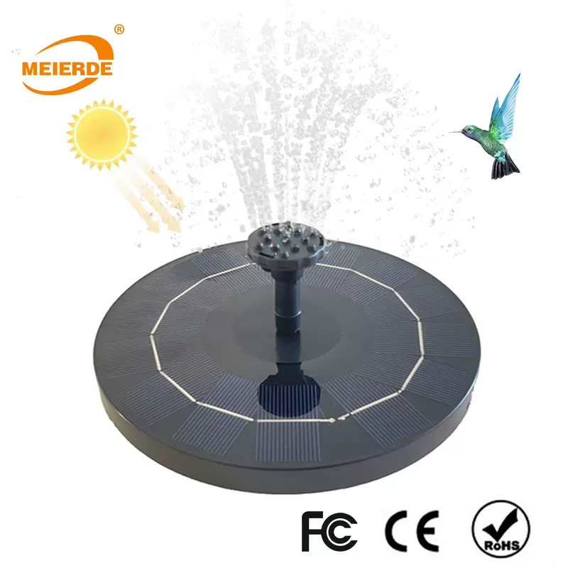 厂家现货亚马逊爆款太阳能喷泉圆形悬浮户外水池水景流水漂浮喷泉