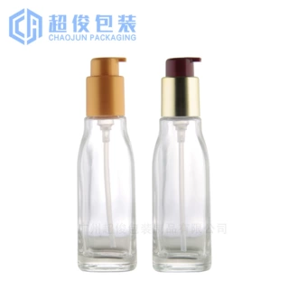 现货100ml护发精油瓶左右开关按压乳液瓶发油瓶化妆品分装玻璃瓶