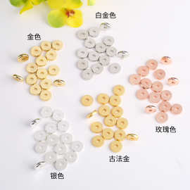 18k包金珠保色圆形贴片扁平垫片diy配饰手链项链串珠隔片饰品配件