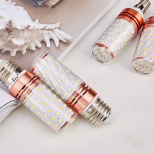 LED light bulb energy-saving lamp E14 small screw E27 corn lamp lighting household super bright chandelier light source three-color dimming