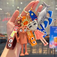 国境を越えた山と海の経典人形、奇妙な動物のキーホルダー、面白い抽象的なバッグ人形、車のキーホルダー、小さなペンダント卸売