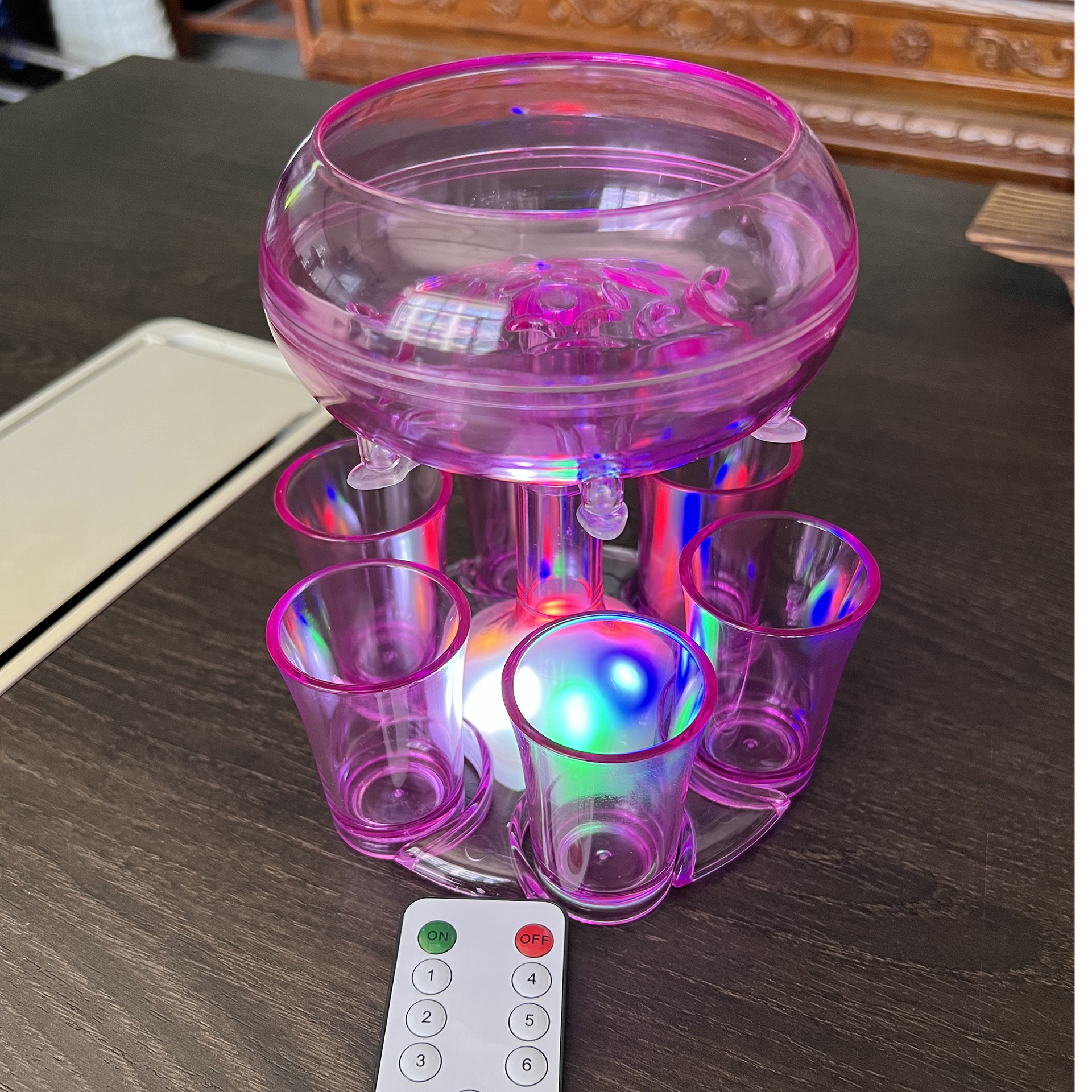 6 vidrio de tiro dispensador separador vino bar pourer cóctel transparente desviador
