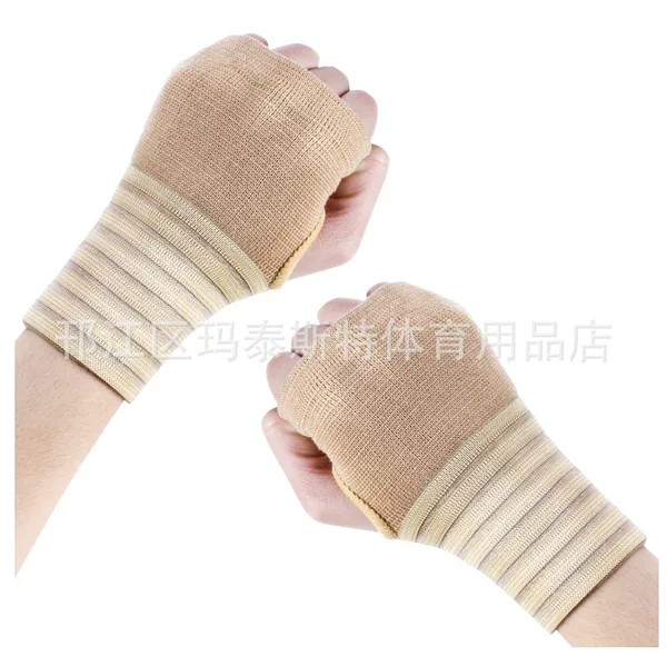 Thickened Cycling Protective Palm Guards, Sports Wrap-Around Compression Wrist Guards, Anti-Joint Half-Finger Gloves, Sports Wrist Straps