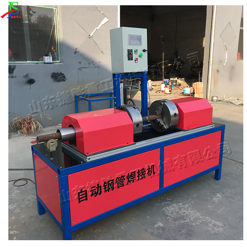 máquina de soldadura de tuberías metálicas y máquina de soldadura de andamios de construcción de ingeniería máquina de soldadura de tuberías de acero redondas