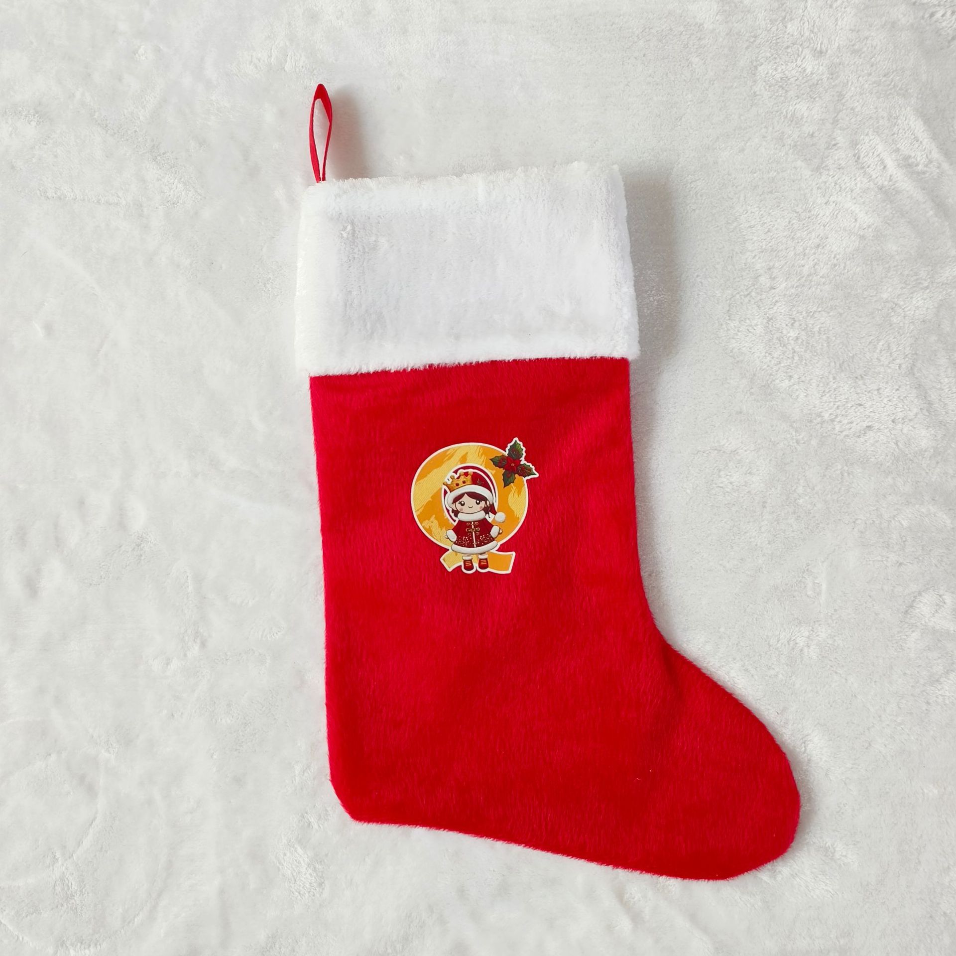 letras transfronterizas calcetines de Navidad encantadores y divertidos letras inglesas calcetines de Navidad creativas letras de Santa Claus