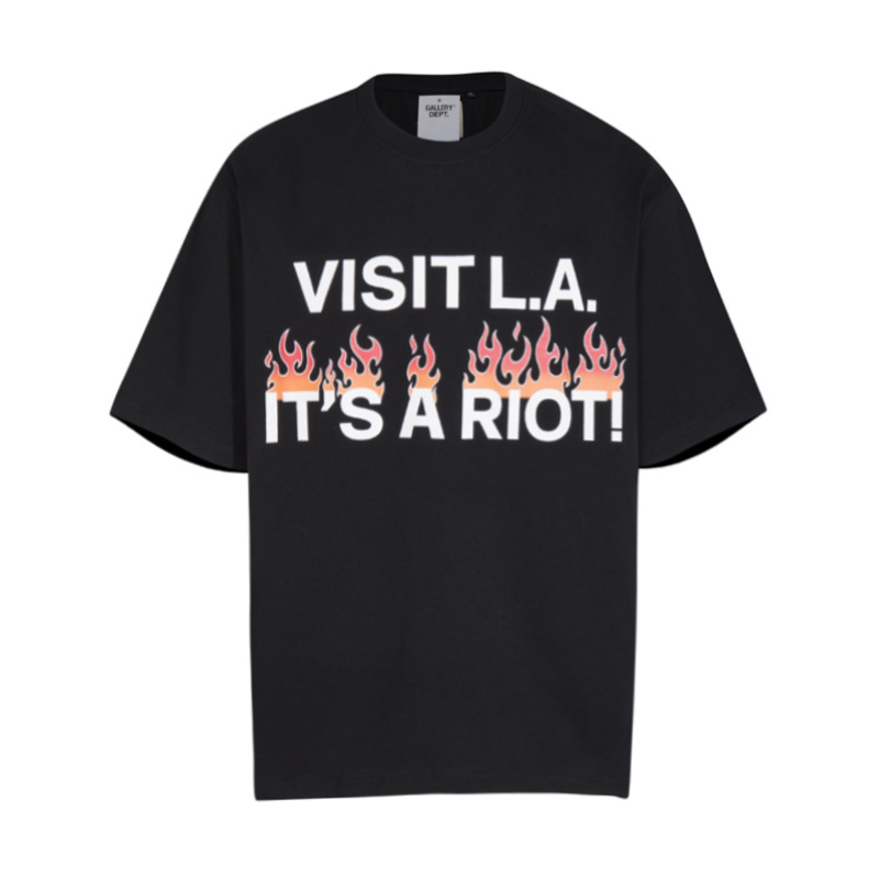 Camiseta de manga corta con estampado Gallery Dept de marca de moda para hombres y mujeres