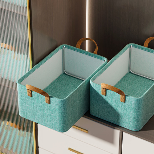 Clothing storage box, home dormitory wardrobe, steel frame, upgraded storage box, debris organization, fabric desktop storage basket