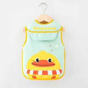 Baby Dinner Bib Dinner Pocket Children's Waterproof Anti-Dirty Vests Overalls Kindergarten Baby Food Supplemented Sleeveless Apron