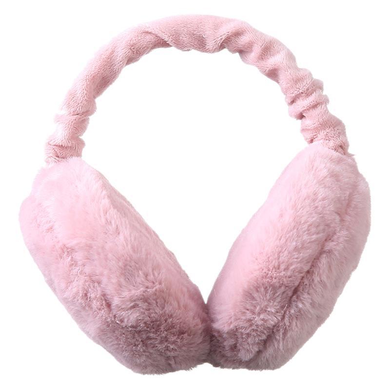 Transfronterizo invierno cálido auriculares plegables protectores de oídos de peluche color sólido a prueba de frío para hombres y mujeres auriculares peludos