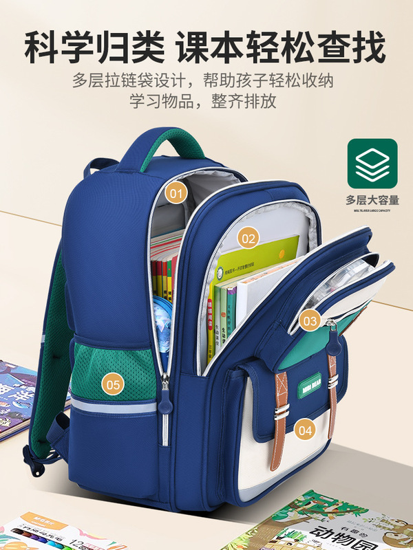 2025新款书包男小学生一二三到六年级男童女轻便儿童男孩减负护脊|undefined