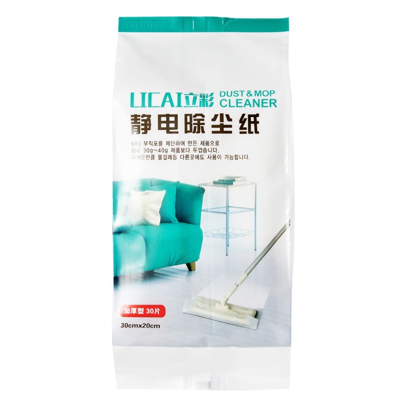 Mopa electrostática desechable, mopa de limpieza sin esfuerzo, repuesto de toallitas secas, mopa manos libres, toallitas húmedas, papel para eliminar el polvo del suelo image 1