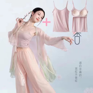 Dance Costume for Women, Chiffon Top for Chinese Dance Practice, Performance Outfit with a Traditional Ethnic Style, Short-Sleeved