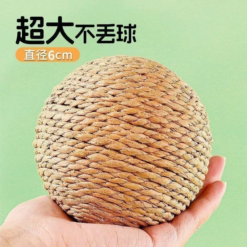 猫のおもちゃ 6 センチメートル猫サイザル麻ボール特大サウンド自己楽しみ退屈解消猫面白いスティック猫のおもちゃ用品大|undefined