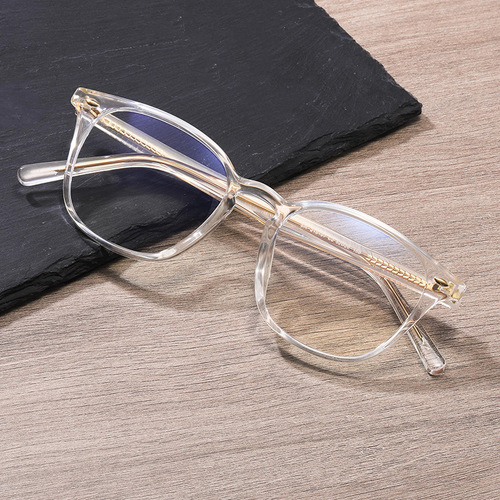 Vintage-style glasses frames, face-shaping, literary and fashionable, personalized, simple design, multiple color options, fresh and light mirror frames.