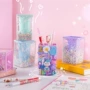 亚克力圆形学生收纳笔筒