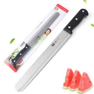 Cross-border fruit knife bread cutter stainless steel watermelon bread cutter extended commercial fruit shop melon cutter