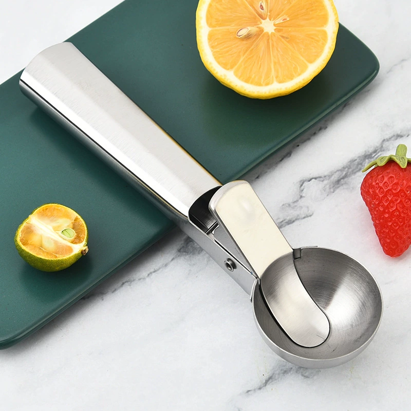 Производитель оптовая нержавеющая сталь мороженое ложка домашнее мороженое ложка может нажимать фрукты арбуз копать шарик ложка