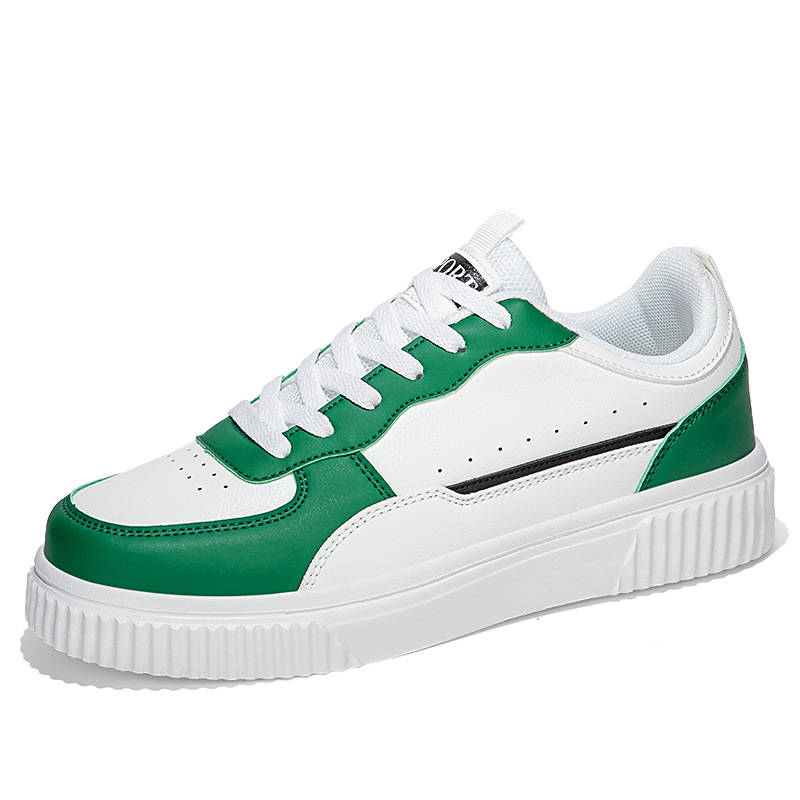 Cross-Border New Couple Casual Breathable Versatile White Shoes for Male Students Large Size Casual Sports Shoes for Women Thick Soles Dropshipping