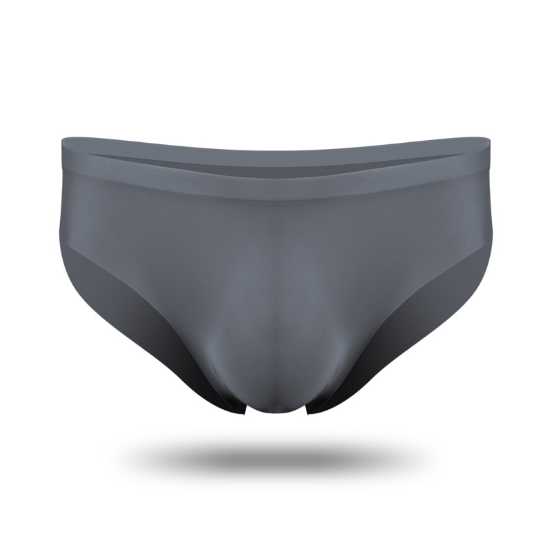 Ropa interior para hombres calzoncillos de seda de hielo para hombres pantalones cortos transpirables de secado rápido de verano Pantalones cortos transparentes de personalidad ultrafina sexy