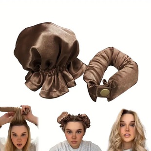 Tiktok new no heat curling stick curly hair cover suit big wave sleep lazy curly hair artifact curly hair sleep