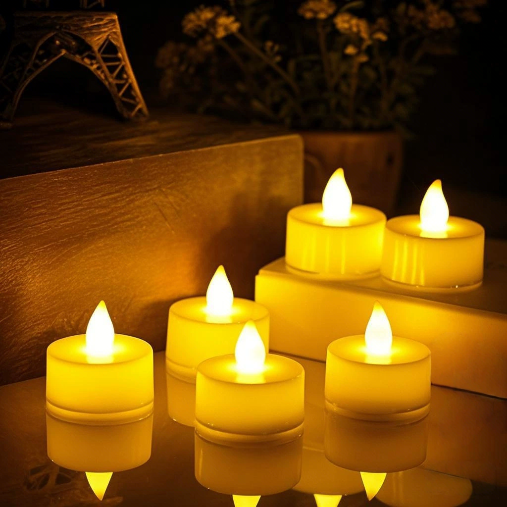 Подарок на день рождения, свадьбу, праздники: декоративные разноцветные светящиеся свечи, LED-подсветка, маленькие электронные чайные свечи с эффектом мерцания.