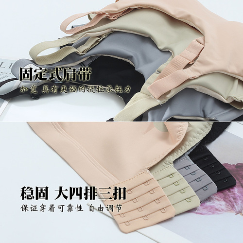 Cross-border Trade Sports Bra for Women Without Steel Wire Thin Big Chest Small Push-up Bra to Gather and Absorb Sub-pectoral Full Cup Bra 