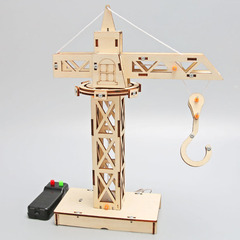 Tech Small Scale Tower Crane Remote Control Lifting DIY Handmade STEM Educational Science Experiment Teaching Aid and Manual